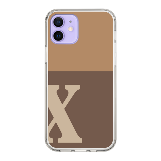Slim Protection Case［ Original - initial two tone - X brown ］
