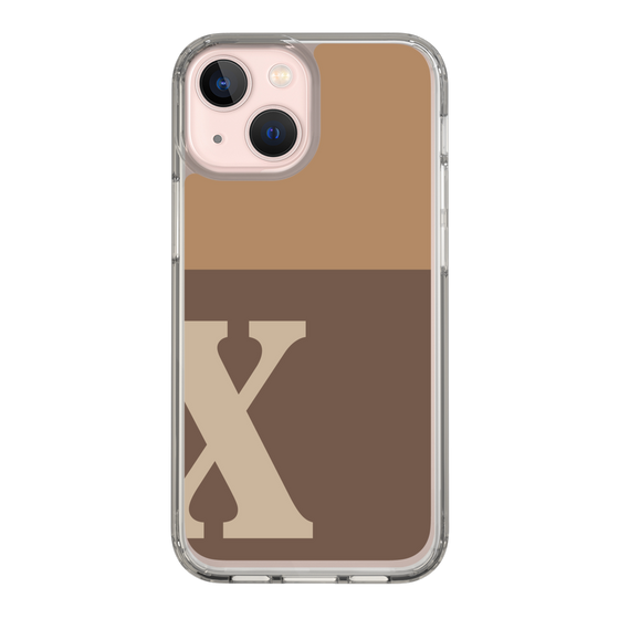 Slim Protection Case［ Original - initial two tone - X brown ］