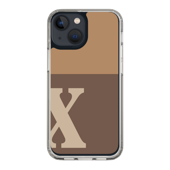 Slim Protection Case［ Original - initial two tone - X brown ］