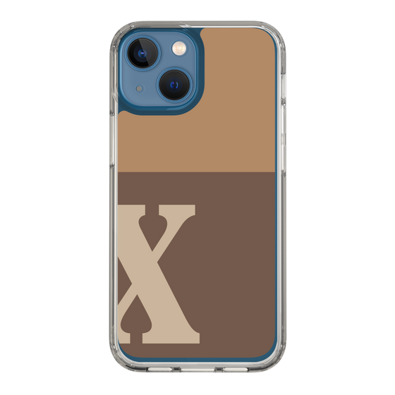 Slim Protection Case［ Original - initial two tone - X brown ］