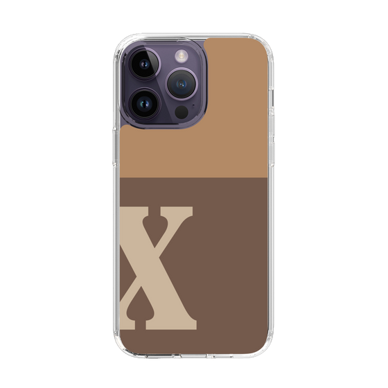 Slim Protection Case［ Original - initial two tone - X brown ］