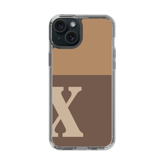 Slim Protection Case［ Original - initial two tone - X brown ］