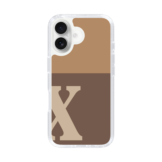Slim Protection Case［ オリジナル - initial two tone - X brown ］