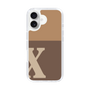 Slim Protection Case［ オリジナル - initial two tone - X brown ］