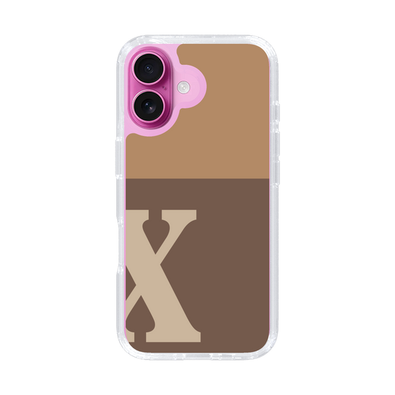 Slim Protection Case［ オリジナル - initial two tone - X brown ］