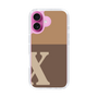 Slim Protection Case［ オリジナル - initial two tone - X brown ］