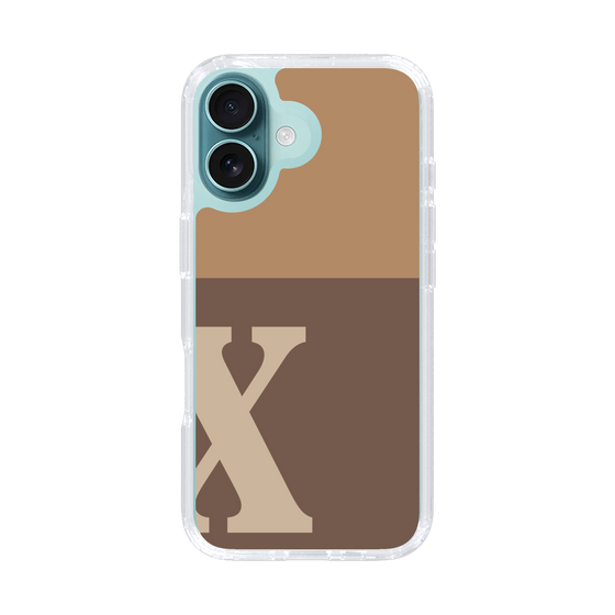 Slim Protection Case［ オリジナル - initial two tone - X brown ］