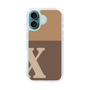 Slim Protection Case［ オリジナル - initial two tone - X brown ］