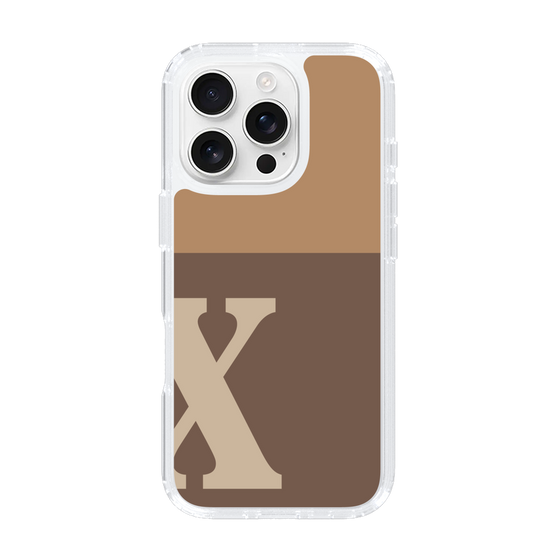 Slim Protection Case［ オリジナル - initial two tone - X brown ］