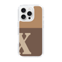 Slim Protection Case［ オリジナル - initial two tone - X brown ］