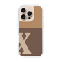 Slim Protection Case［ オリジナル - initial two tone - X brown ］