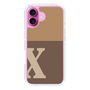 Slim Protection Case［ オリジナル - initial two tone - X brown ］