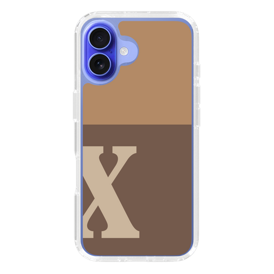 Slim Protection Case［ オリジナル - initial two tone - X brown ］