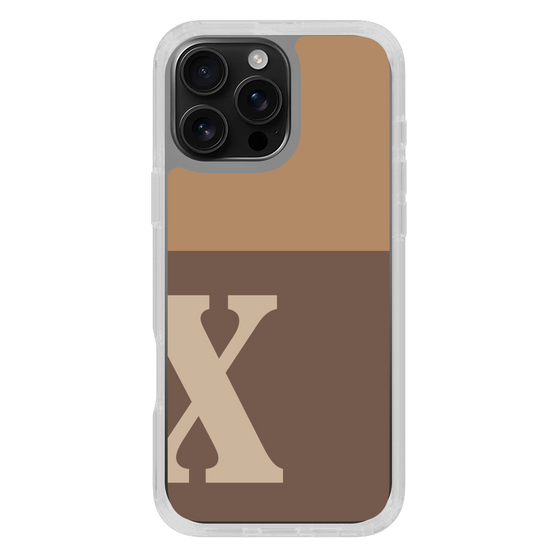 Slim Protection Case［ オリジナル - initial two tone - X brown ］