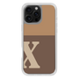 Slim Protection Case［ オリジナル - initial two tone - X brown ］