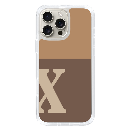 Slim Protection Case［ オリジナル - initial two tone - X brown ］