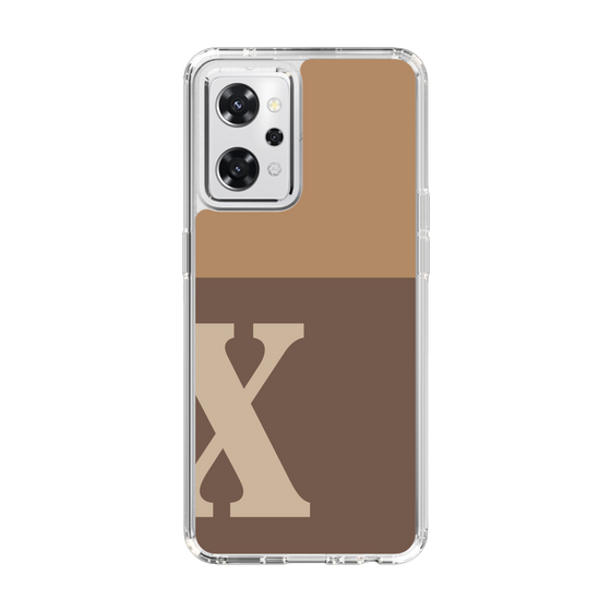 Slim Protection Case［ オリジナル - initial two tone - X brown ］