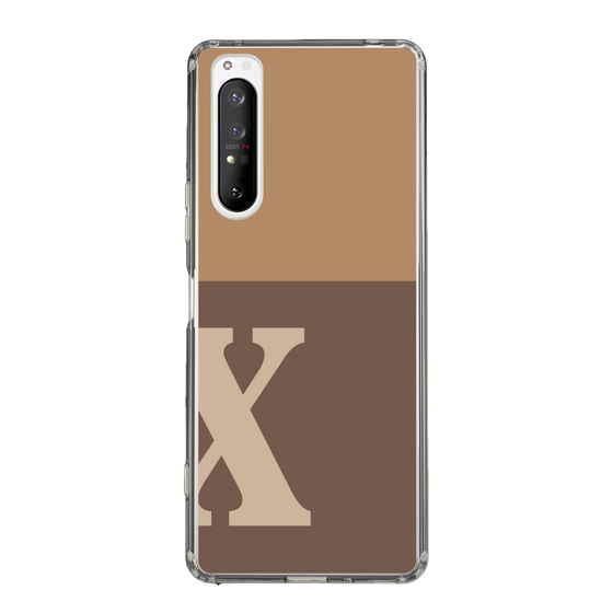 Slim Protection Case［ Original - initial two tone - X brown ］