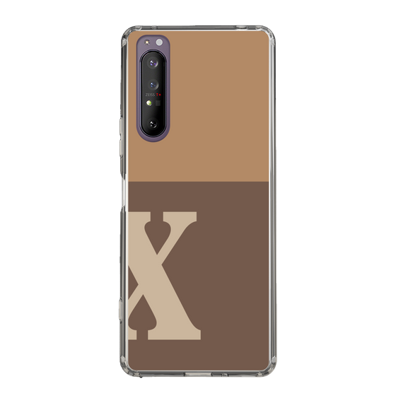 Slim Protection Case［ Original - initial two tone - X brown ］