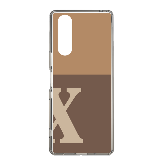 Slim Protection Case［ Original - initial two tone - X brown ］