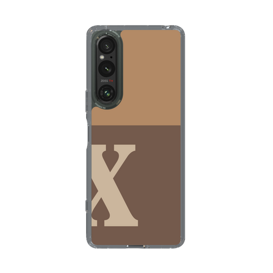 Slim Protection Case［ Original - initial two tone - X brown ］
