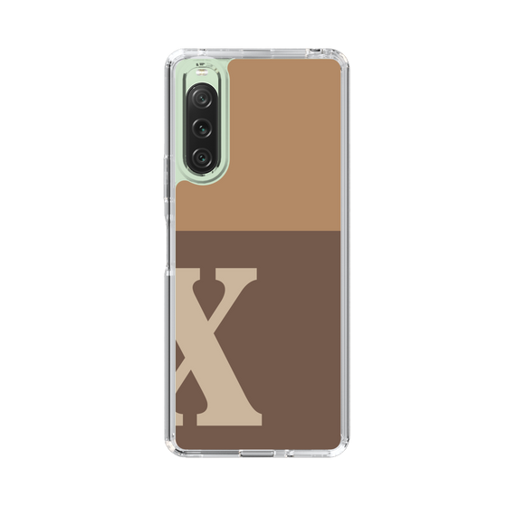 Slim Protection Case［ Original - initial two tone - X brown ］