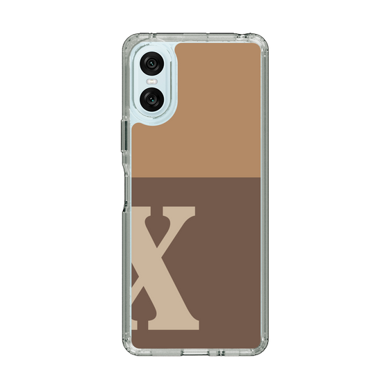 Slim Protection Case［ Original - initial two tone - X brown ］