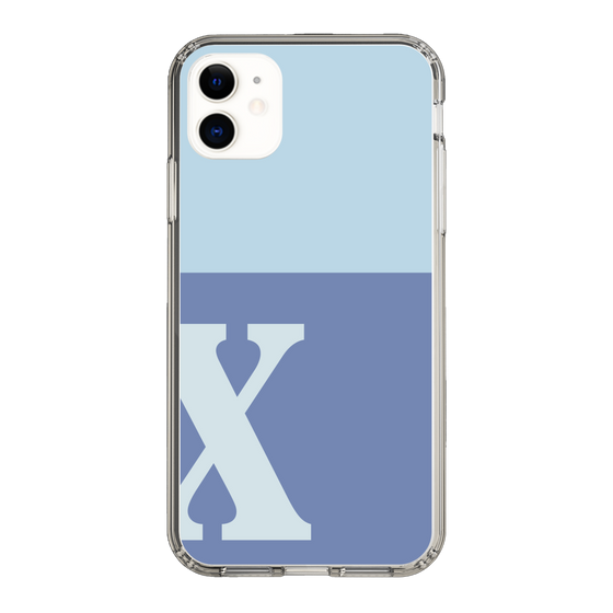 Slim Protection Case［ Original - initial two tone - X blue ］