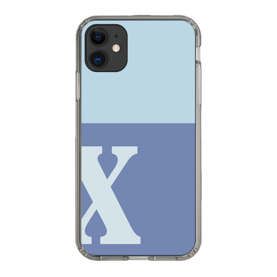 Slim Protection Case［ Original - initial two tone - X blue ］