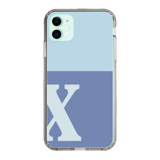 Slim Protection Case［ Original - initial two tone - X blue ］