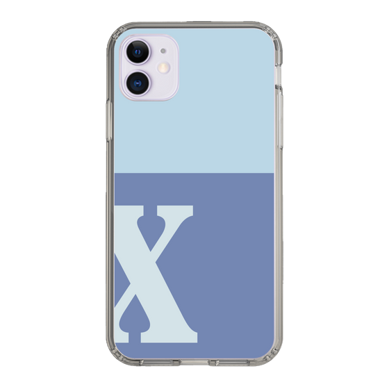 Slim Protection Case［ Original - initial two tone - X blue ］