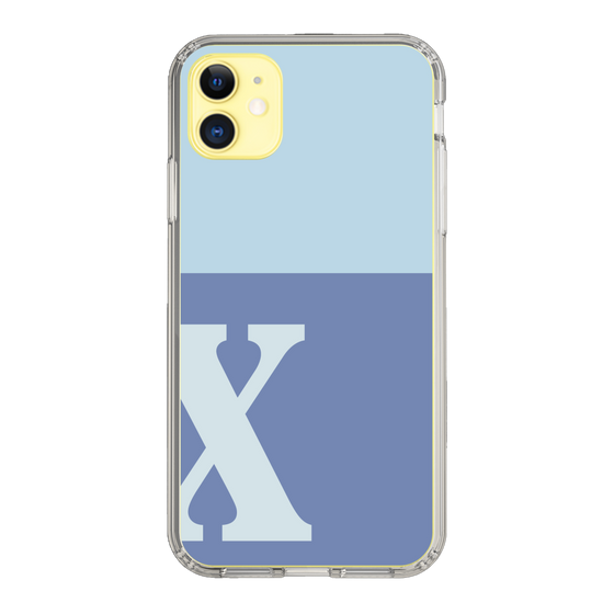Slim Protection Case［ Original - initial two tone - X blue ］