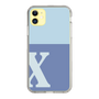 Slim Protection Case［ Original - initial two tone - X blue ］