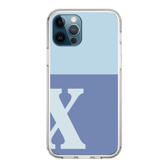 Slim Protection Case［ Original - initial two tone - X blue ］