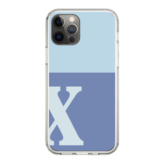 Slim Protection Case［ Original - initial two tone - X blue ］