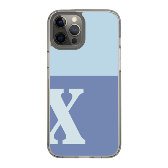 Slim Protection Case［ Original - initial two tone - X blue ］