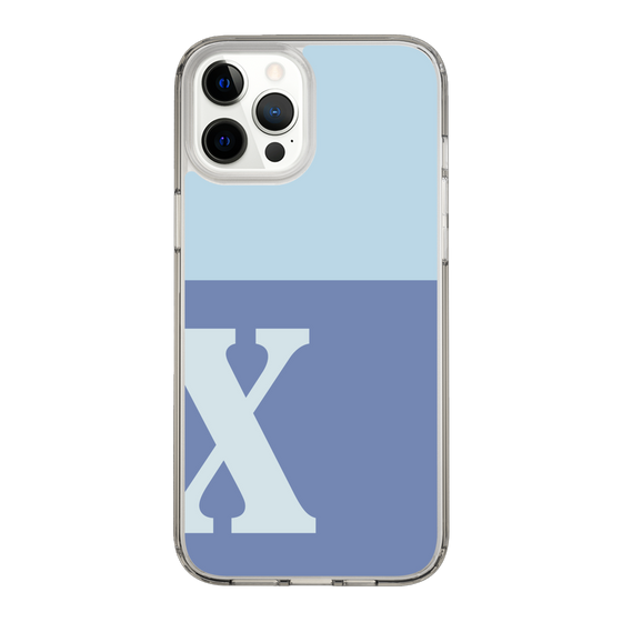 Slim Protection Case［ Original - initial two tone - X blue ］