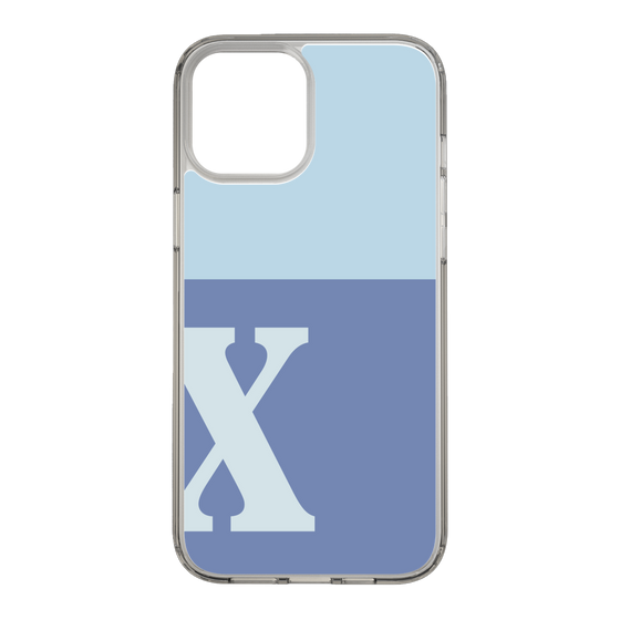 Slim Protection Case［ Original - initial two tone - X blue ］