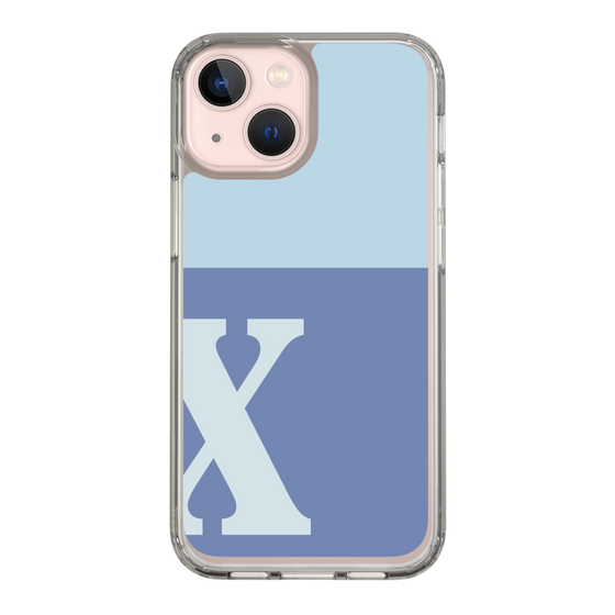Slim Protection Case［ Original - initial two tone - X blue ］