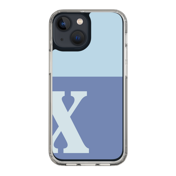 Slim Protection Case［ Original - initial two tone - X blue ］