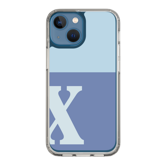 Slim Protection Case［ Original - initial two tone - X blue ］