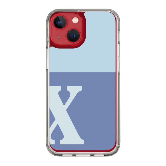 Slim Protection Case［ Original - initial two tone - X blue ］