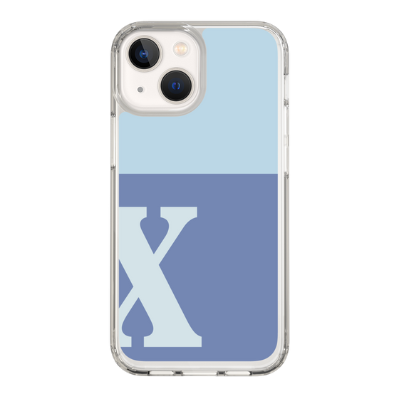 Slim Protection Case［ Original - initial two tone - X blue ］