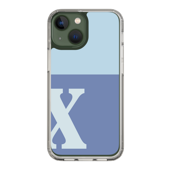 Slim Protection Case［ Original - initial two tone - X blue ］