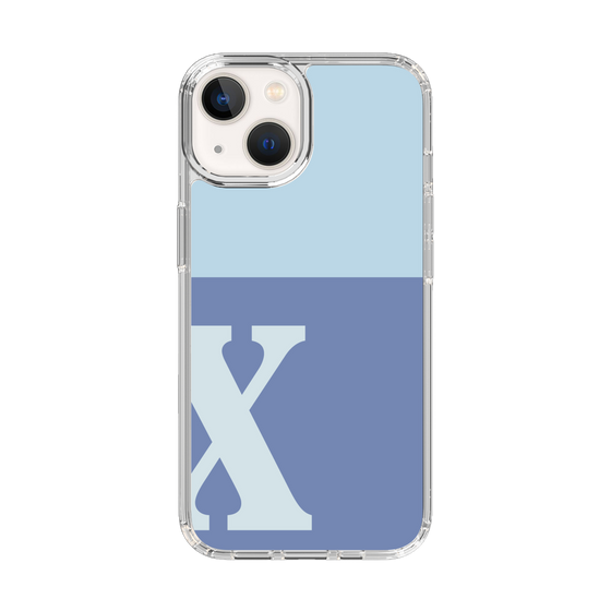 Slim Protection Case［ Original - initial two tone - X blue ］