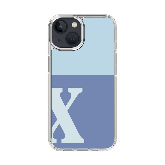 Slim Protection Case［ Original - initial two tone - X blue ］