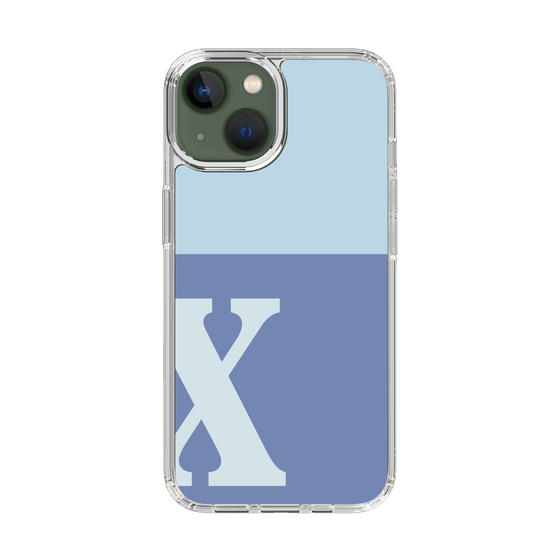 Slim Protection Case［ Original - initial two tone - X blue ］