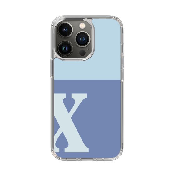 Slim Protection Case［ Original - initial two tone - X blue ］