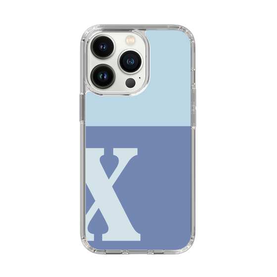 Slim Protection Case［ Original - initial two tone - X blue ］