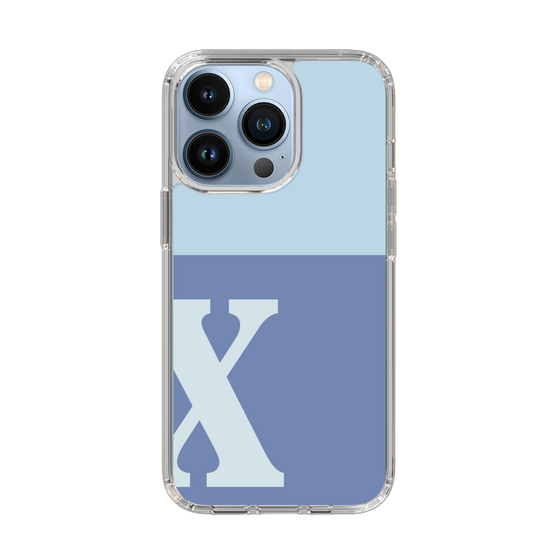 Slim Protection Case［ Original - initial two tone - X blue ］